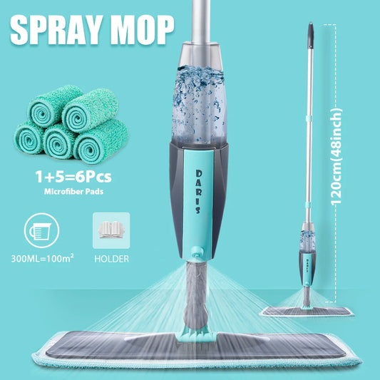 Magic 360° Spray Mop with Microfiber Pads